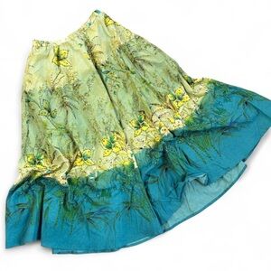 whimsical earthy floral skirt